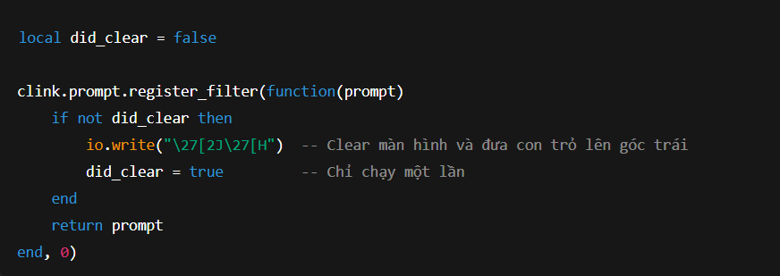 Editing clink.lua file